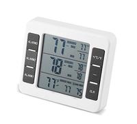 Termometro per Frigorifero Digitale, Termometro Senza Fili Interno/Esterno del Congelatore con 2 Sensori Wireless e Allarme Audio, Termometri da Frigo Registrare Min/Max, per Casa, Ristoranti