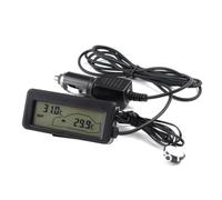 Termometro per interni ed esterni, professionale, digitale, 12 V, display LCD, misuratore di temperatura per camion, camper, SUV, cruscotto, lettura in reale, allarme , schermo