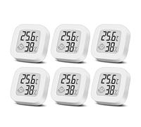 Termometro per interni, mini LCD, termometro digitale, igrometro per soggiorno, camera da letto, ufficio, cameretta ecc. (6 pezzi)