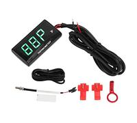 Termometro per motociclette LCD Misuratore di temperatura dell'acqua digitale ultra sottile con attatore a spina 10 mm DC12V universale per motociclette (Vert)