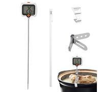 Termometro per olio da cucina | apparecchio da cucina a sonda lunga con pinza per pentola,termometro digitale per pasticceria con display rotante,per grigliata all'aperto, barbecue, fritto