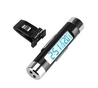 Termometro per Orologio per Auto, Termometro LCD per Auto Digitale con Clip per Monitor per Orologio Retroilluminato su Camion per Auto(sfondo bianco)