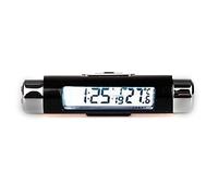 Termometro per presa d ' per auto Orologio elettronico Termometro con display digitale a LED con retroilluminazione Forniture per auto Orologio digitale e display della temperatura con