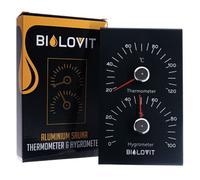 Termometro per sauna Bilovit con igrometro - Nero