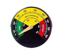 Termometro per stufa a legna, calibro per camino con grande calore ad alta lega per bruciatore a legna e tubo della stufa (D)