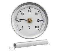 Termometro Per Tubi | 63mm Regolabile In Acciaio Per Casa - Termometro Per Radiatori | per Caldaie Scambiatori di Calore Vapore Olio Caldo Industrie Energetiche