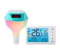 Termometro Piscina Galleggiante Wireless con Pannello Solare e Display Luce LED