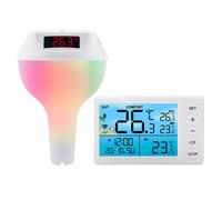 Termometro Piscina Galleggiante Wireless con Pannello Solare e Display Luce LED