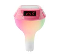 Termometro solare for piscina esterna con display a LED e termometro for luce RGB, monitor della temperatura vasca da for spa idromassaggio(Red)