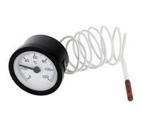 Termometro, Termometro a quadrante assiale con tubo capillare, Indicatore di temperatura intervallo 0-120 °C, Misuratore di temperatura per acqua bollente, Locale caldaia, Esperimento