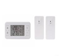 Termometro wireless per interni ed esterni, con 2 sensori, monitor digitale della temperatura per frigorifero, congelatore, cantina e aree esterne coperte