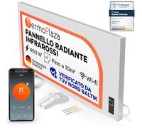 Termoplaza Pannello Radiante Infrarossi WiFi 400 W 10 m² Basso Consumo | Termoconvettore Elettrico - Stufa Elettrica Basso Consumo - Termosifone Elettrico - Riscaldamento Infrarossi a Parete