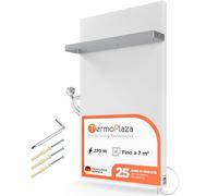 Termoplaza TÜV Scaldasalviette Elettrico Bagno Infrarossi 270 W fino a 7m2 - Pannello Radiante Infrarossi - Termoarredo Elettrico Bagno - Termosifone a Infrarossi Bianco - Pannelli Radianti Verticali