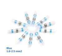 Termorestringenti Butt Terminali impermeabile saldare Seal rame stagnato filo elettrico cavo Splice Terminal Kit barra di messa a terra terminale(Blauw,10pcs)