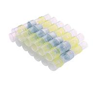 Termorestringenti Butt Wire connettori impermeabili Terminali Rame stagnato saldare Seal Kit Set Kit barra di messa a terra terminale(Yellow,50PCS)