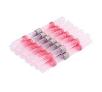 Termorestringenti Butt Wire connettori impermeabili Terminali Rame stagnato saldare Seal Kit Set Kit barra di messa a terra terminale(Rot,50PCS)