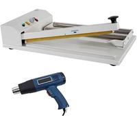 Termoretraibile 18.8 Termosaldatura E Taglio - Film PVC Pof, Sigillatura Simultanea E Pistola Termica - Termosigillatrice Manuale per Un Imballaggio Efficace - 45 Cm