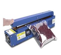 Termosaldatrice manuale con sigillatura, taglio, conteggio e stampa della data, 300 mm, controllo della temperatura 70-300 ° C per sacchetti di plastica PP e PE