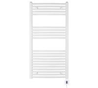 Termosifone elettrico, bianco, piegato, di alta qualità, disponibile in diverse misure, con Elemento riscaldante e riscaldamento cartuccia KTX 4, 1175h x 600b