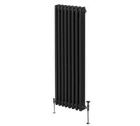Termosifone Radiatore a 3 colonne per riscaldamento centralizzato verticale Nero