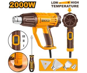 Termosoffiatore Professionele 2000W INGCO Tempretura Regolabile + 4 Diffusori