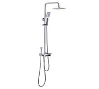 termostatica in Ottone, Display Digitale Finitura cromata Set di con Quadrata Tocco sopra la Testa, Moderno Mixer Doccia Argento per Hotel da Bagno