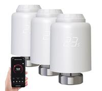 Termostatica Intelligente, Termostato da Radiatore, Valvola Termostatica WiFi, Termostatica per Termosifoni, Termostato Intelligente Riscaldamento con App, Compatibile con Alexa/Google Assistant