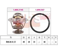Termostato 1.880.319 EPS per TOYOTA COROLLA COROLLA Compact CARINA V CAMRY