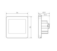 Termostato 16A per sistemi di riscaldamento a pavimento elettrico con design da muro e indicatore LED trasparente per lo stato del riscaldamento