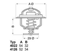 Termostato 4126.88 BorgWarner (Wahler) per TOYOTA DAIHATSU