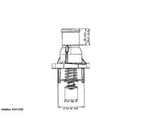 Termostato 4357.92D BorgWarner (Wahler) per OPEL SAAB FIAT