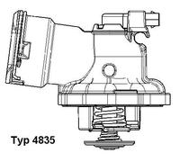 Termostato 4835.87D BorgWarner (Wahler) per MERCEDES-BENZ CLK CLS