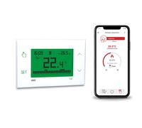 VEMER VE795800 TUO 4G - Termostato 4G-LTE con SIM Dati Inclusa, Cronotermostato Smart con APP, Configurazione Veloce con Bluetooth, Programmazione Settimanale per Caldaia, Alimentazione 230V, Bianco
