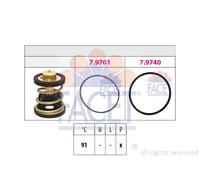 Termostato 7.7975 FACET per BMW 5 5 Touring 6 Gran Turismo X7 3 3 Touring X5 Van