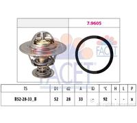 Termostato Refrigerante Facet 7.8928 Made In Italy - Oe Equivalent per Ford