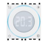 Termostato a rotella Vimar 2 Moduli con display Bianco 02970.B