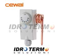 TERMOSTATO AD IMMERSIONE REGOLABILE CON SERPENTINA 0°-90°C. Capillare 1000 mm.