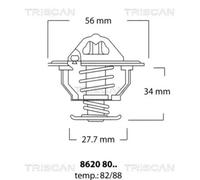 Termostato Alloggiamento separato 8620 8088 TRISCAN per LEXUS TOYOTA PEUGEOT