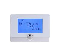 Termostato ambiente digitale cablato for caldaia a gas , Termostato for riscaldamento 5A Termoregolatore for caldaia programmabile con retroilluminazione blu(Noir)