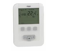 Termostato ambiente programmabile - HAGER EK520 a pile LR6 - HAGER SAS : EK520