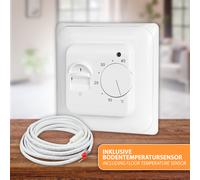 Termostato Ambiente Regolatore Temperatura Bianco Analogico 230V Riscaldamento
