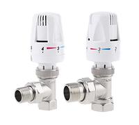 Termostato automatico Valvola di controllo della temperatura termostatica for radiatore Angolo riscaldamento a pavimento speciale Rame DN15 DN20 1 pz(DN15)