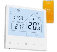 Termostato beok per acqua di riscaldamento a pavimento Programmazione giornaliera Compatibile con il controllo vocale tramite dispositivi Google/Alexa e compatibile con Tuya/Smart Life 230V 3A 48-WP