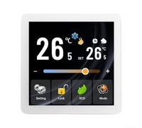 Termostato Cablato WiFi Controllo Remoto per smartphone Termostato(White) | Materiale ABS , dimensioni compatte 10cm, installazione a parete, e nero