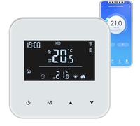 Termostato Caldaia 2 Fili, Cronotermostato Wifi A Batteria Termostato Smart Digitale Regolatore Di Temperatura Di Programmazione Giornaliera Per Caldaia A Gas Batteria 3AAA, Montata A Parete