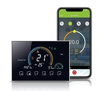 Termostato Calefaccion Wifi, Termostato Inalambrico para Caldera, Programable Inteligente con Pantalla Táctil, Compatible con Alexa Google Home, Soporte Control Remoto por Voz y con Pantalla LCD
