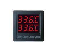 Termostato con display digitale a doppio canale Interruttore di allarme del controller della differenza temperatura riscaldamento e raffreddamento(With 2m sensor)