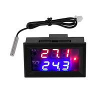 Termostato con Display Digitale, DC 12V Regolatore del Termostato Programmabile, Interruttore Termostato Microcomputer Termostati Domestici con Sensore