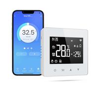 Termostato connesso senza fili, compatibile con Alexa e Google Home, caldaia a gas, WiFi intelligente con display LED touch, controllo vocale e remoto (B)