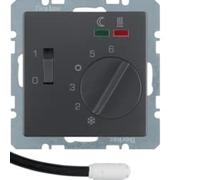 Termostato de suelo con contacto NO, int, 2 LEDs y sensor de temp, Q.1/Q.3, ant